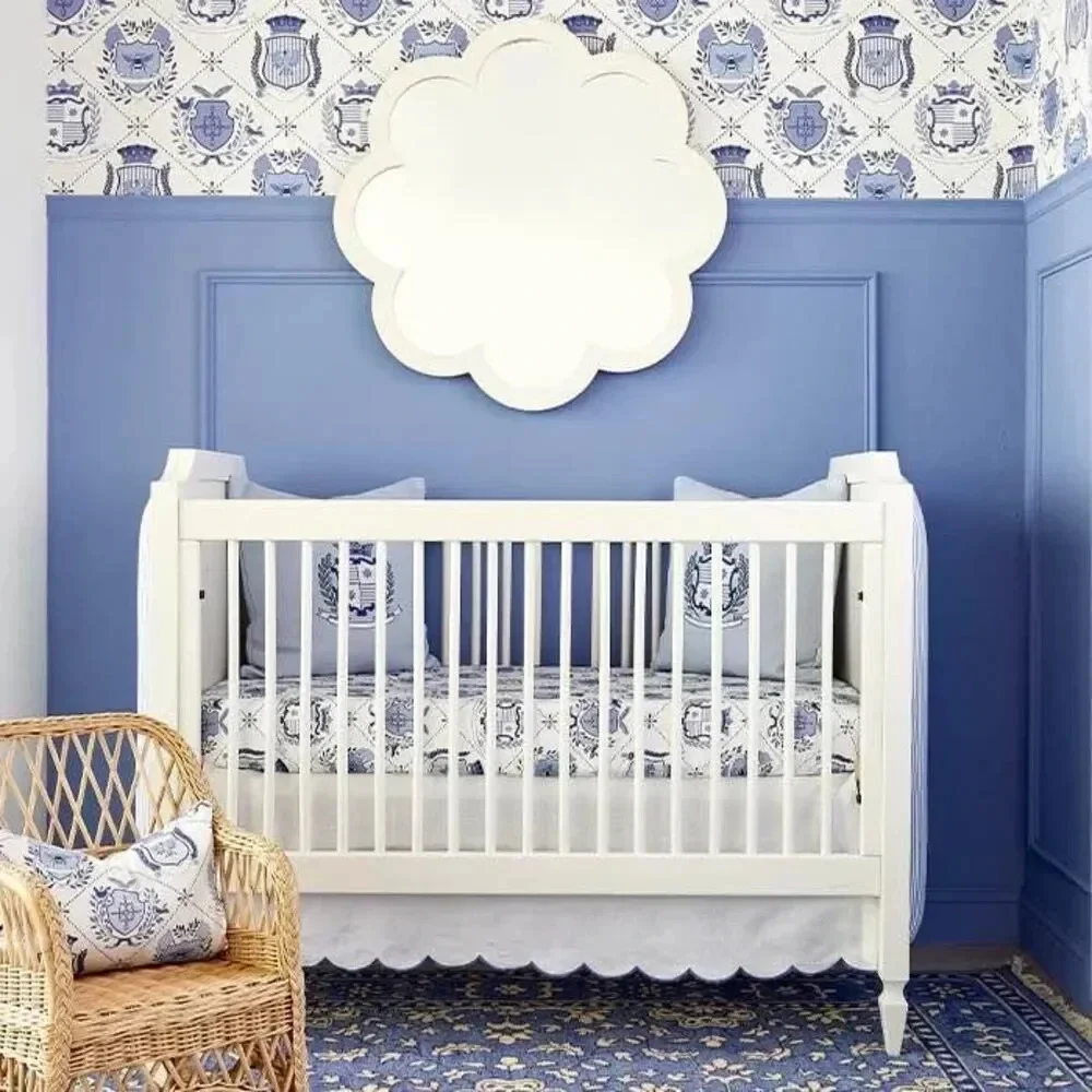 Caitlin Wilson Blue Royal Crest Pre-pasted Wallpaper Double Rolls‎ Baby Nursery